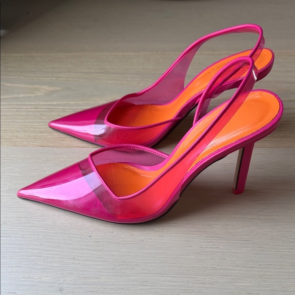 Zara Vibrant Pink and Orange Heels size 39/8 - Picture 4 of 7
